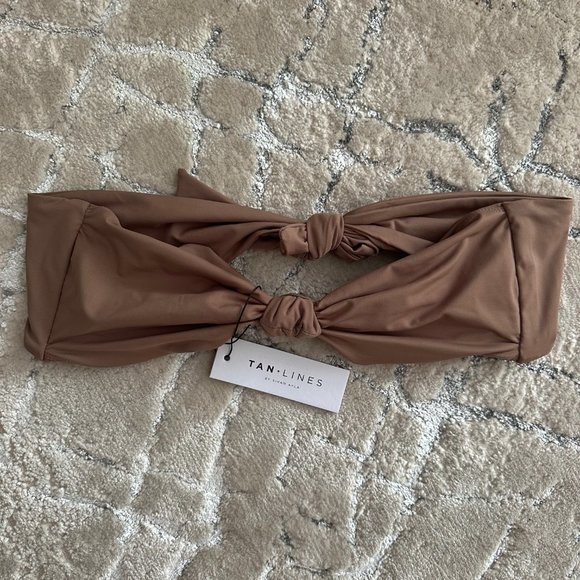 Tan + Lines Hamptons Bikini top in LATTE - Picture 3 of 3